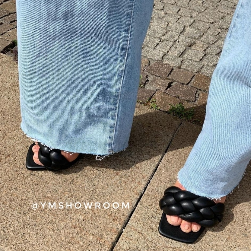 MANGO Leather Braided mules - Picture 2 of 7